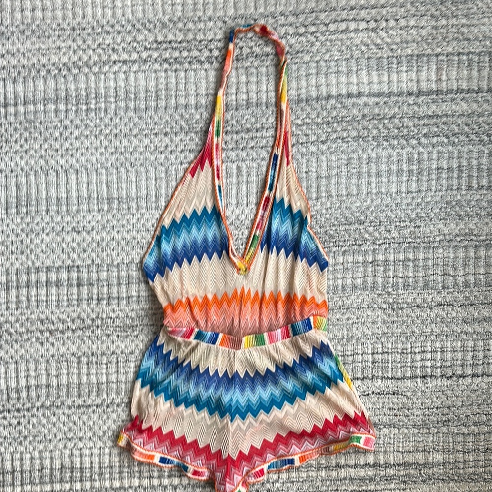 Missoni Mare Halter Romper Swim Coverup